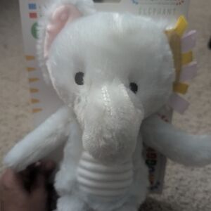 Snuggobles Plush Elephant Toy Sensory Toy Newborn Gift Grey Small